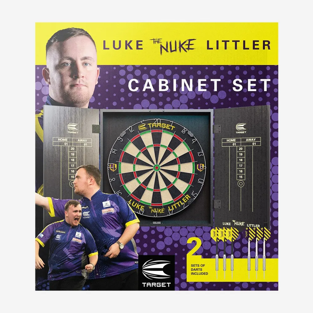 Luke Littler Cabinet and Dartboard Set