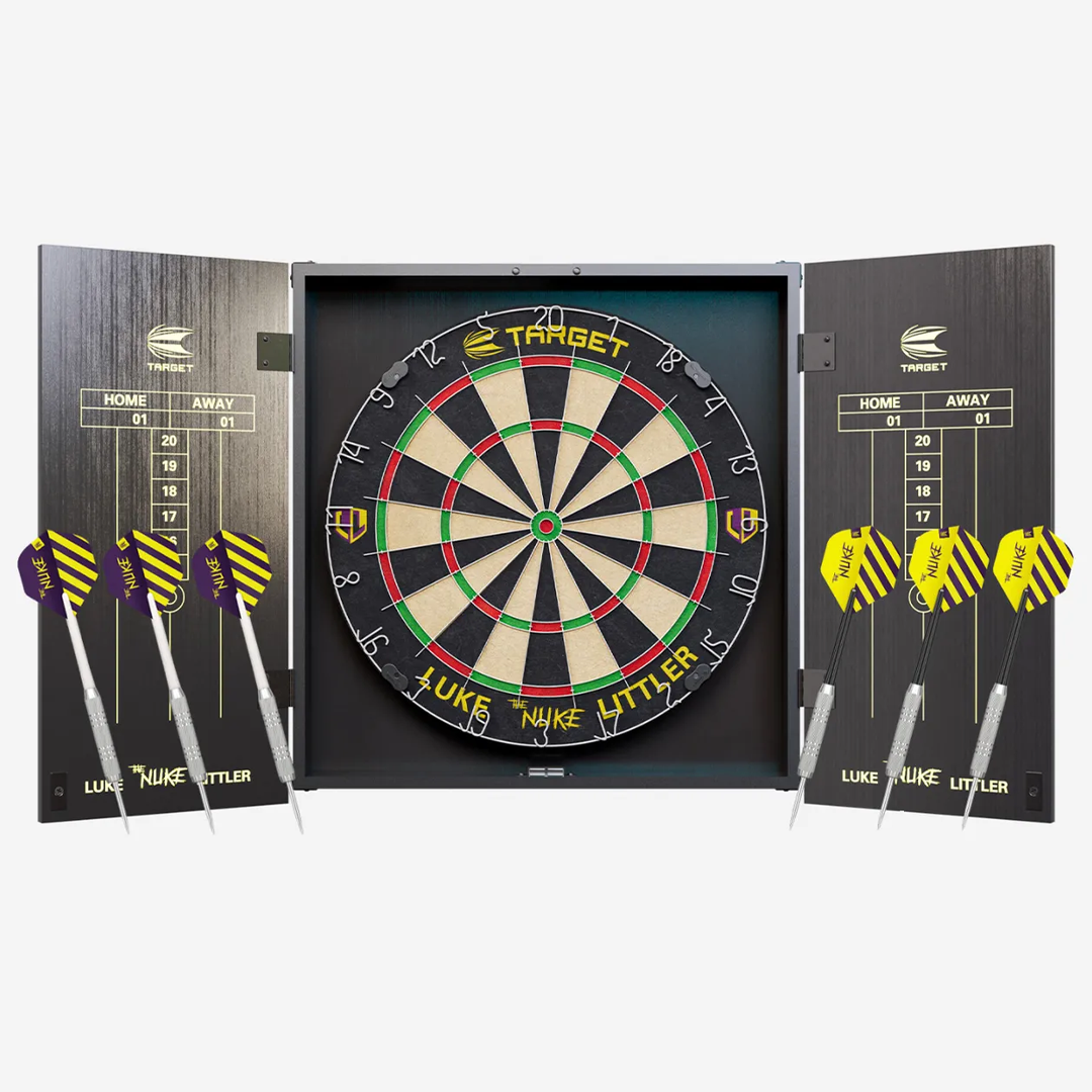 Luke Littler Cabinet and Dartboard Set