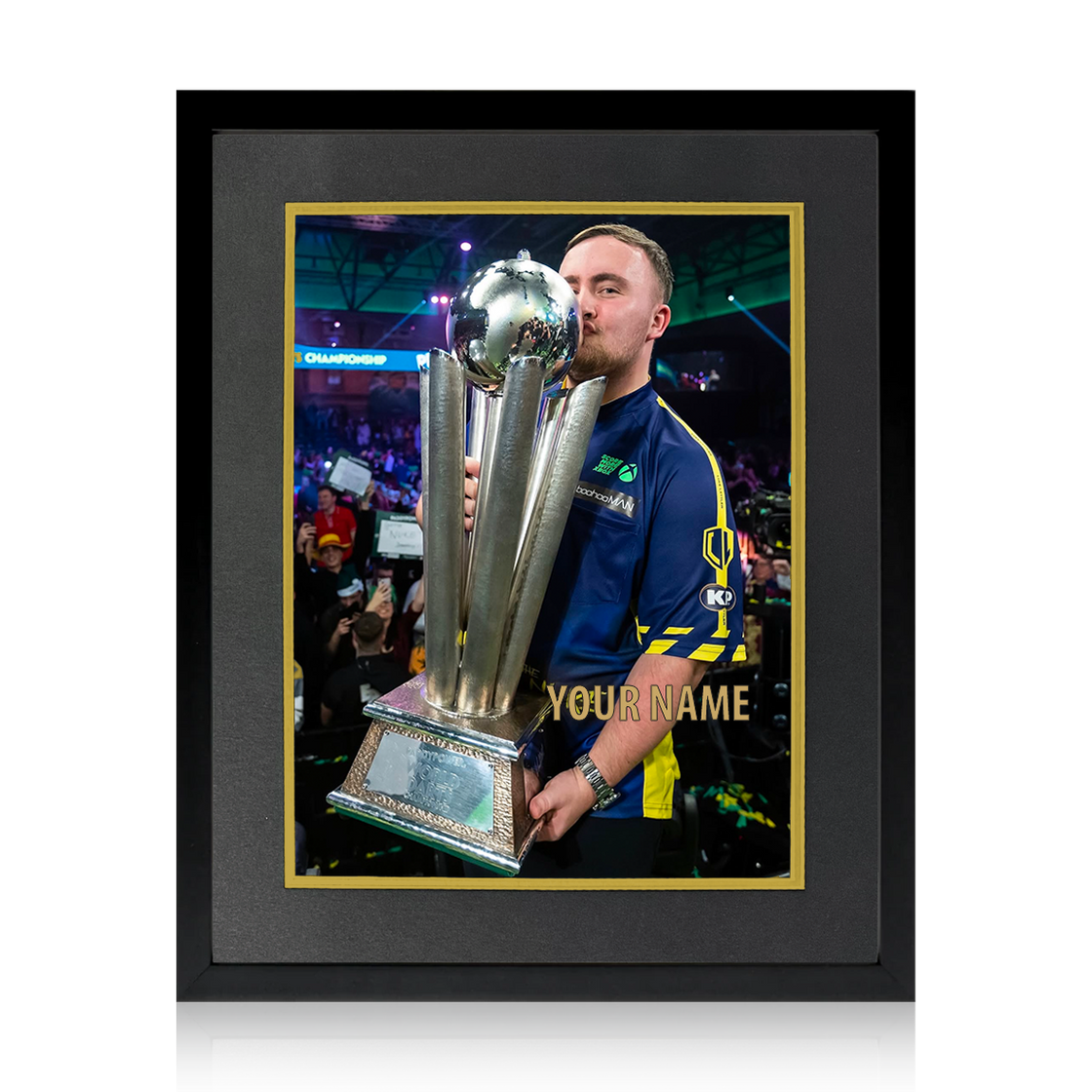 Pre-Order Luke Littler Signed & Dedicated 2025 World Champion Image Deluxe Mount Frame