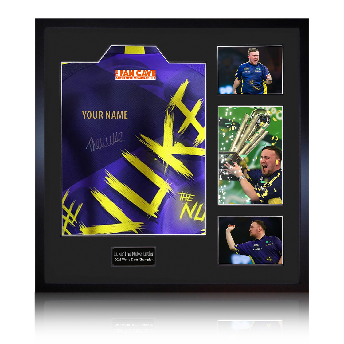 Pre-Order Luke Littler Back Signed & Dedicated 2025 Shirt Elite Frame